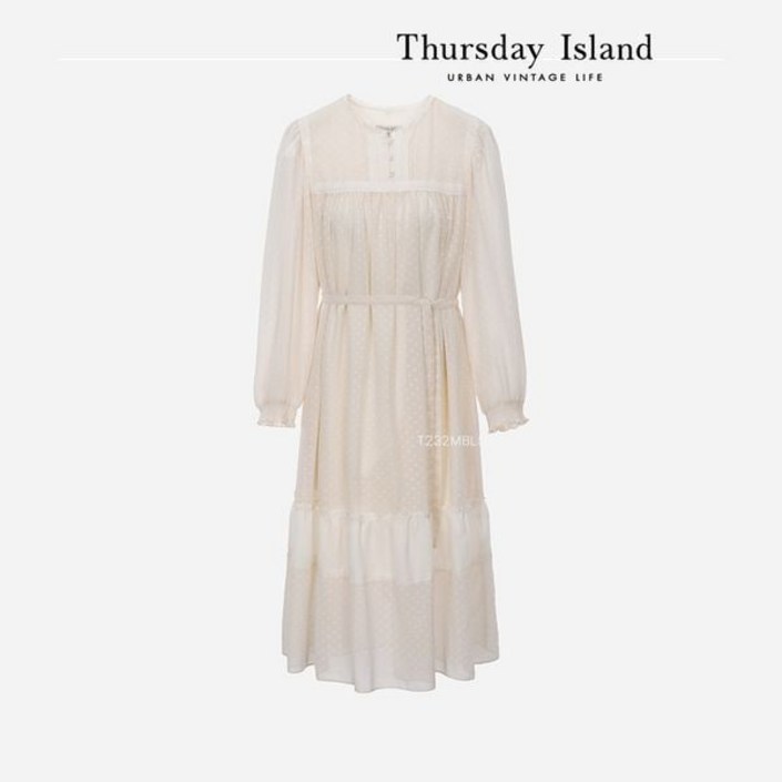 [공식매장판] 써스데이아일랜드 레이스 포인트 맥시 원피스 T232MOP535W _P385744807 간절기 브랜드 백화점