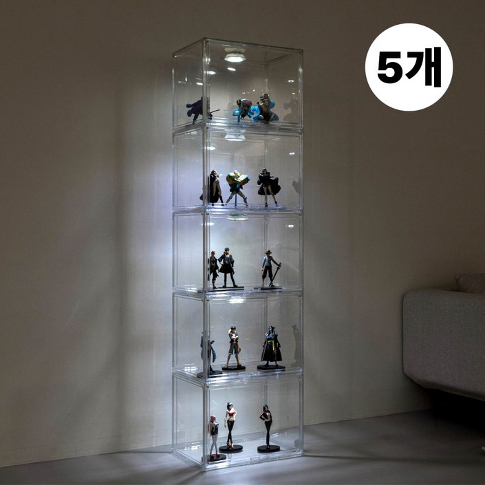 McEDA 아크릴 케이스 가방 피규어 보관함 장식장, 특대형 투명45x33x33, 5개