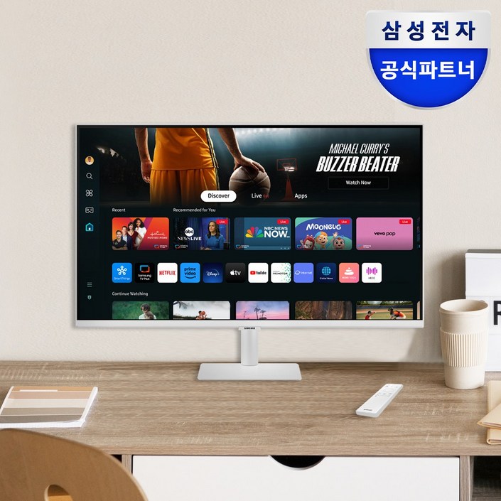 스마트모니터 M7 S32DM701 화이트 32인치 UHD 4K CTYPE 넷플릭스 유튜브 OTT 덱스 미러링 에어플레이