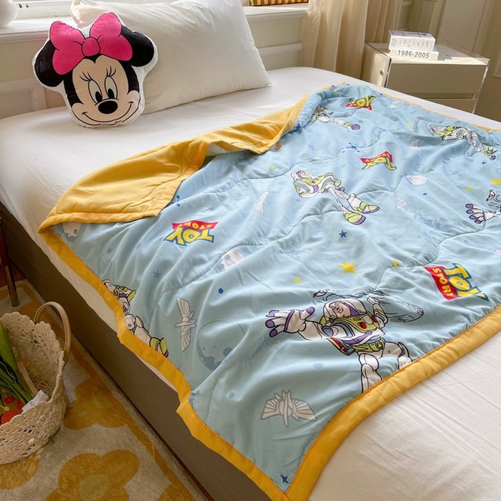 GOYES 캐릭터 여름이불 귀여운 차렵이불 어린이 홑이불 선물