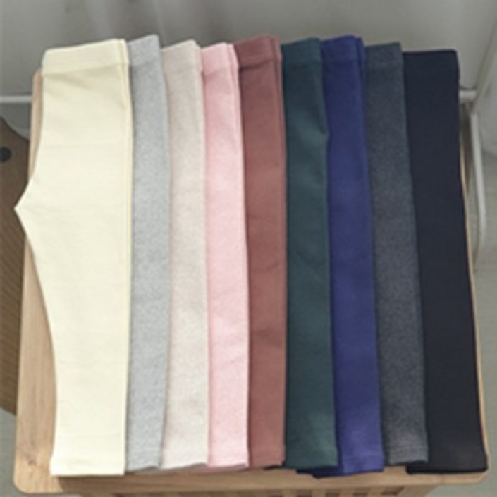 kc인증 아동 유아 여아 남아 아기 기본레깅스  9칼라 피치기모레깅스