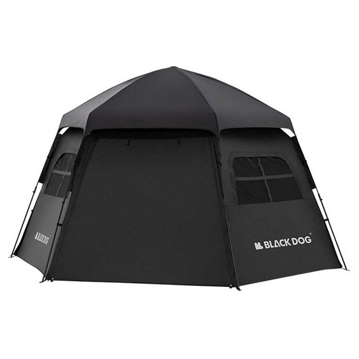 BLACKDOG 육각형 블랙 코팅 자동 텐트 CBD2300QT012