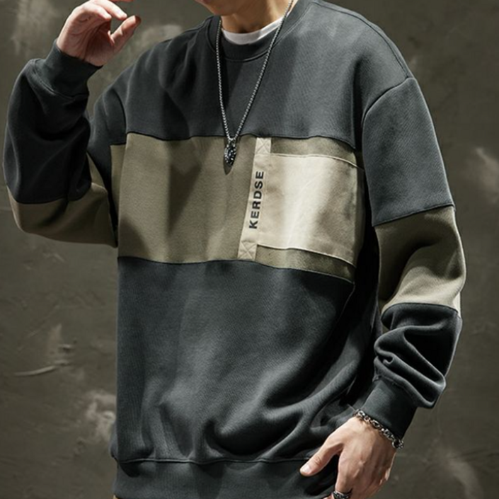 Skyciky 남성용 가을겨울 루즈핏 레트로 후드티 스트릿 감성 인싸룩 미국풍 캐주얼 맨투맨 ZM731