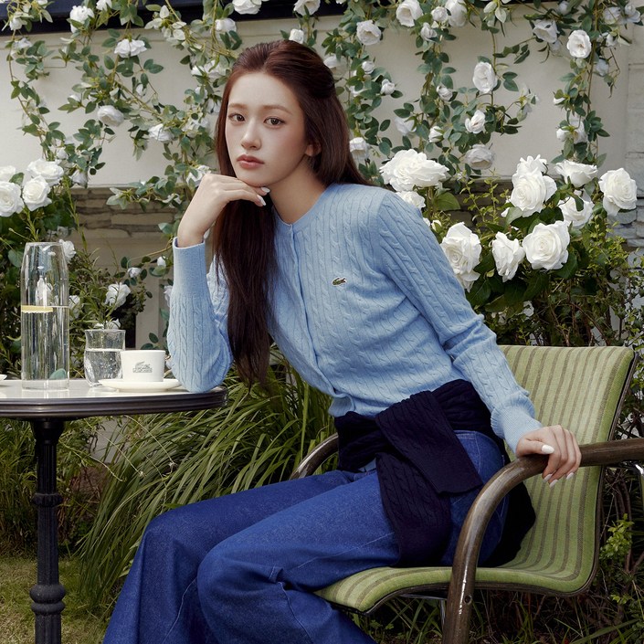 라코스테 여성 세미와이드 캐주얼 데님팬츠 HF608E55N 36L