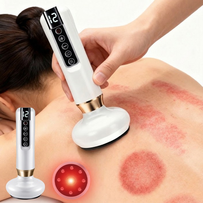 Donmmo 부항기 부항 원리 12단 무선 전동 찰떡 부항기온열찜질자동배기 3in1