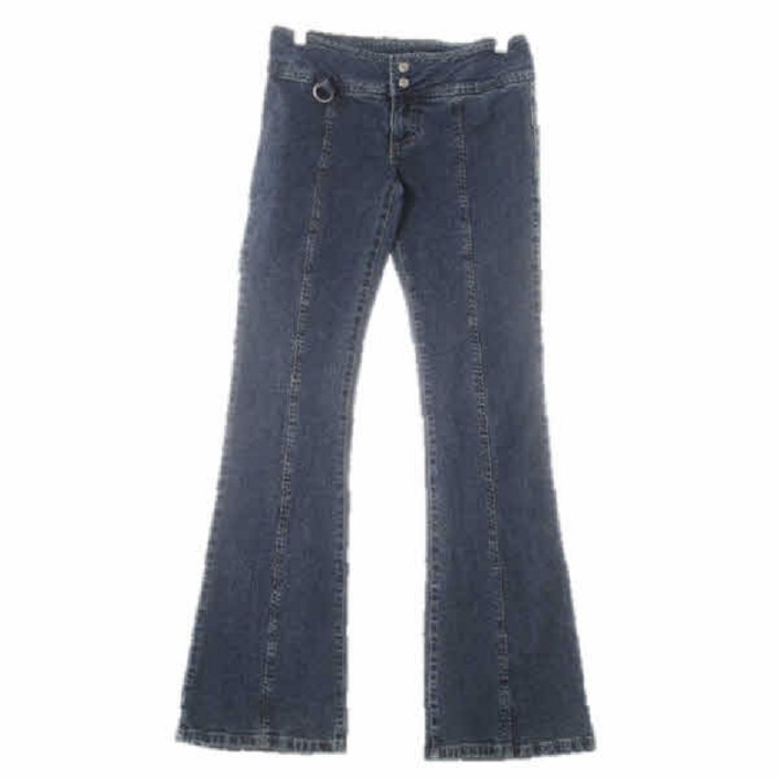 1674 게스 블루 데님 투버튼슬림스트레치플레어진 6792