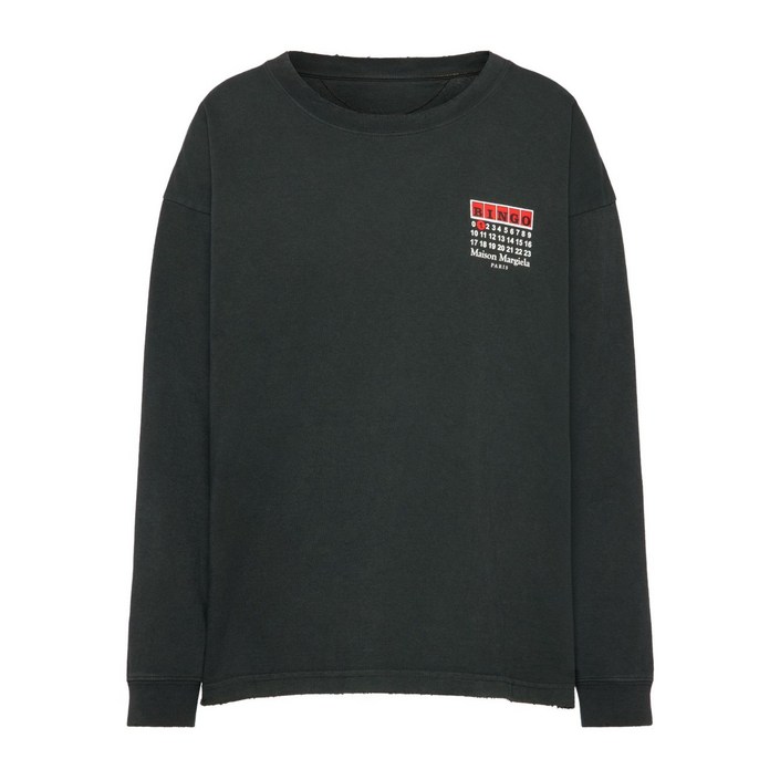 메종 마르지엘라 빙고 프린트 스웨트셔츠