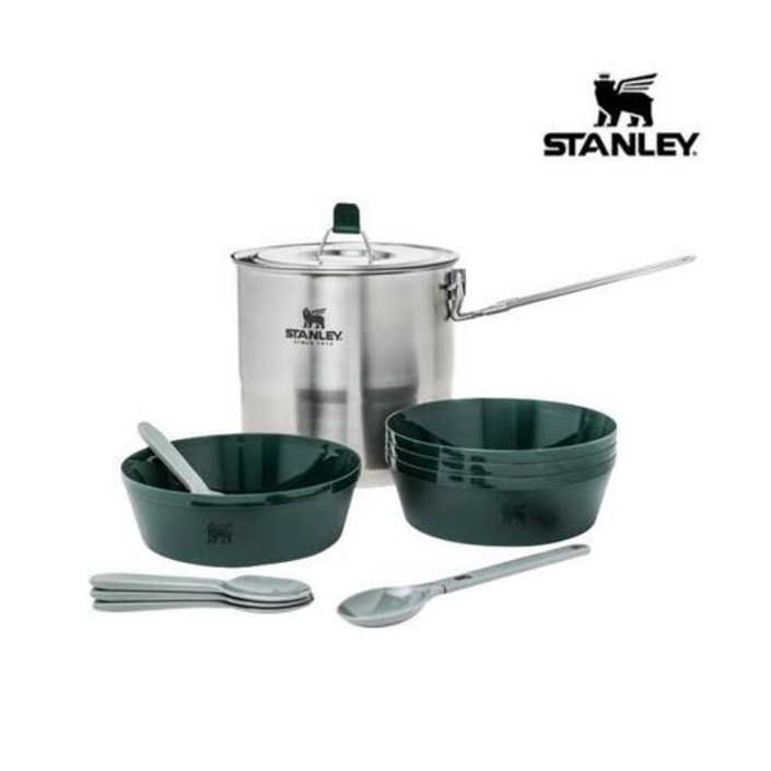 스탠리 캠핑 4인용 스텐 코펠세트 2.5L 백패킹 냄비 식기 그릇 쿡세트