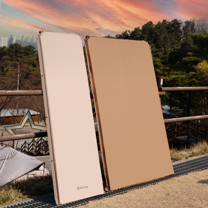 카르닉 톤온톤 자충매트 캠핑 에어매트 (3T/6T), 베이지(더블)