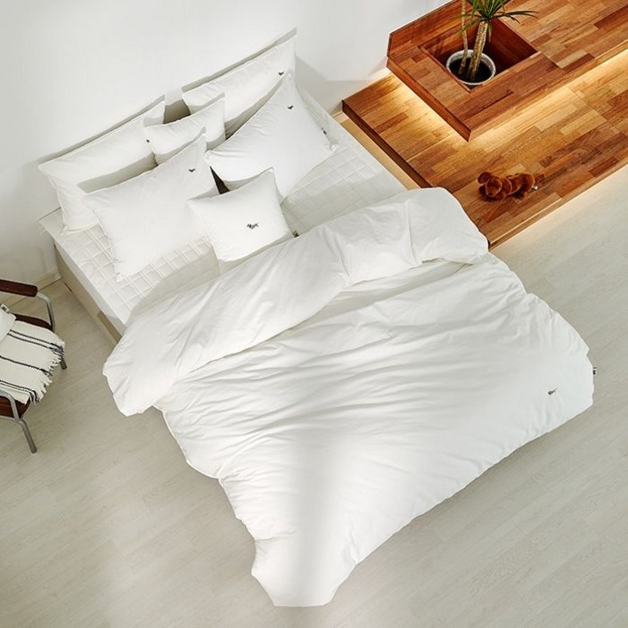 닥스 침구 고밀도 브로스 화이트[5] 솜샤시이불커버 싱글