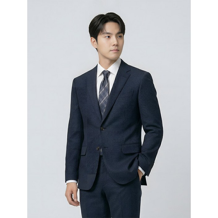 바이파크랜드 by파크랜드 네이비 폴리 혼방 스트레치 수트-A5DB2310415B_A5XI2310381B