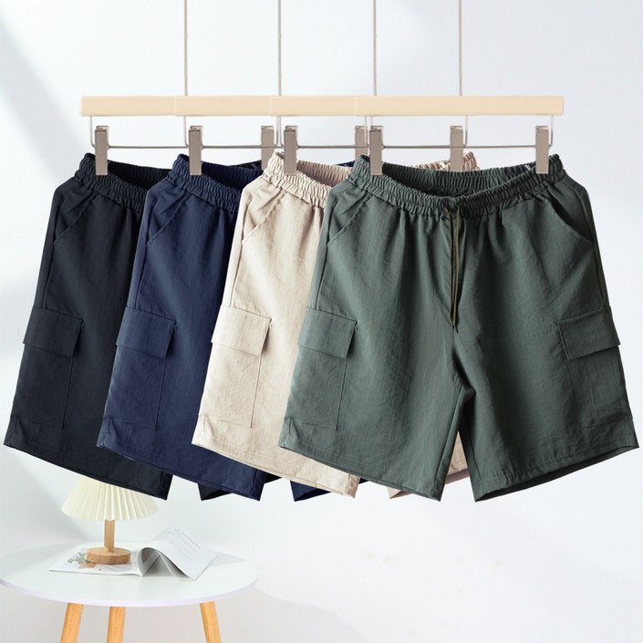 니키진 여성 11 여름 5부 카고 반바지 인견 밴딩 팬츠 2521