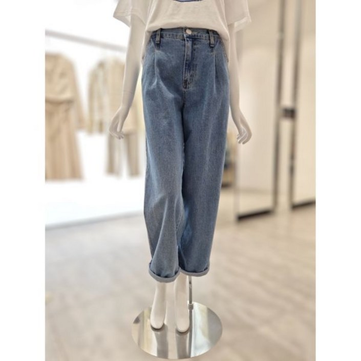 올리브데올리브핀턱 와이드 배기 데님 팬츠 YJ5SL853