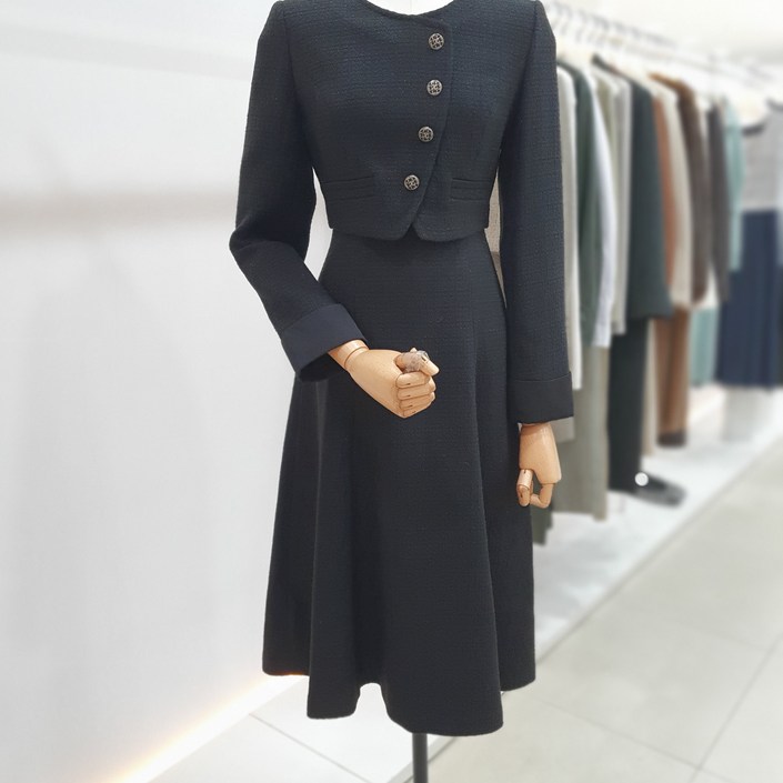 잇미샤 트위드 플레어 원피스 ITOBWOP300