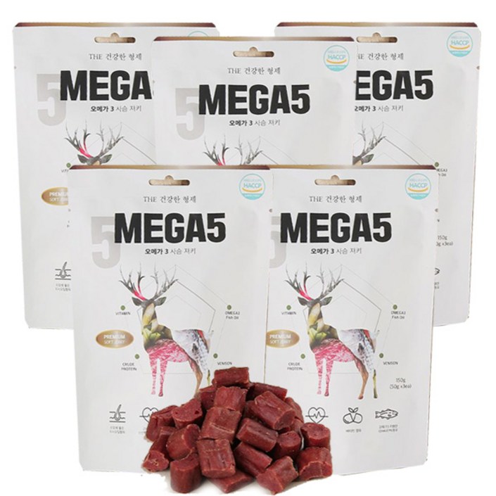 펫프렌즈 메가파이브 150g 강아지/고양이 오메가3 사슴져키간식