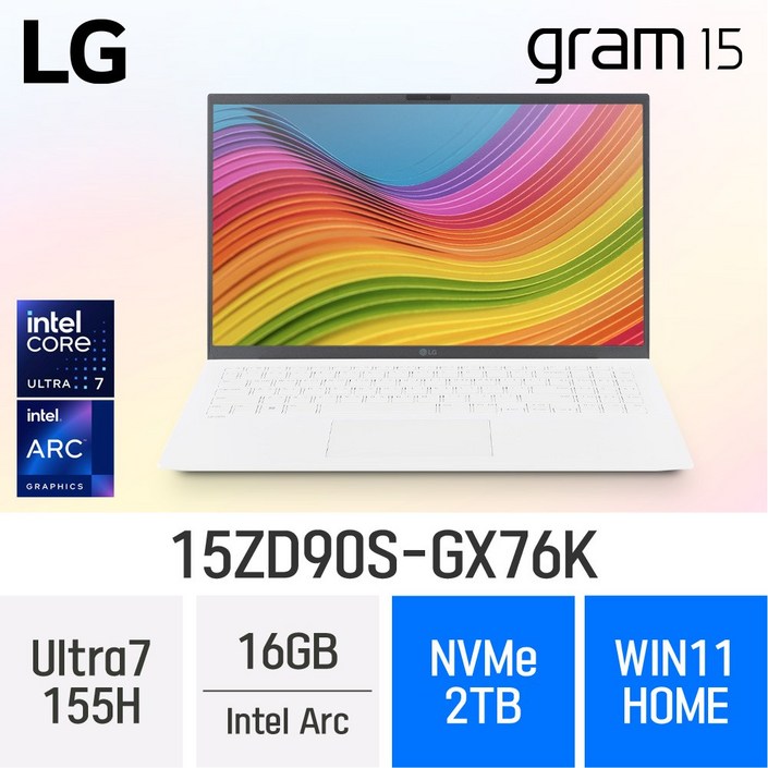 당일출고 LG전자 2024 그램15 15ZD90SGX76K 최신식 가벼운 가성비 인강용 노트북, 15ZD90SGX76K, WIN11 Home, 16GB, 2TB, 화이트