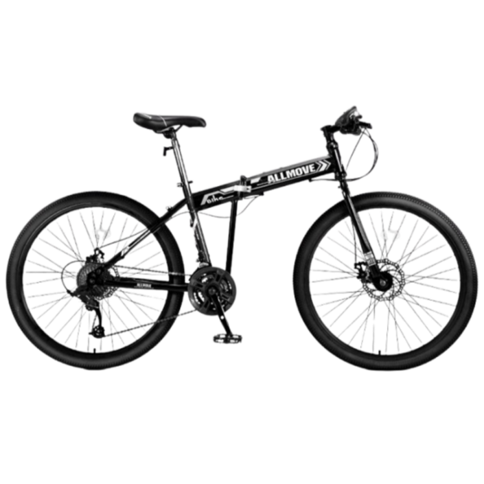 접이식 자전거 24인치 26인치 21단 가벼운 MTB 출퇴근 원터치폴딩, 1개, 165cm, 그레이오렌지