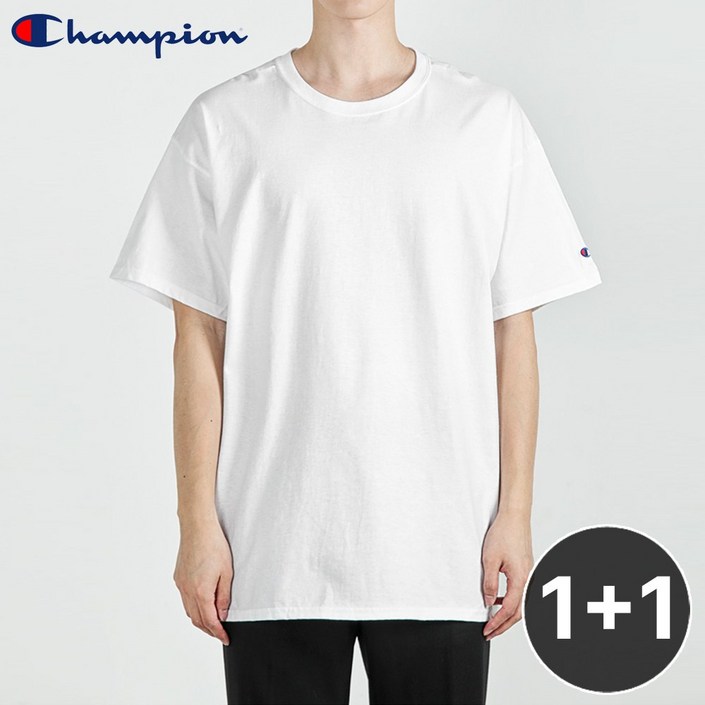 11 챔피온 20수 무지 반팔 티셔츠 T425 면티 2장 세트