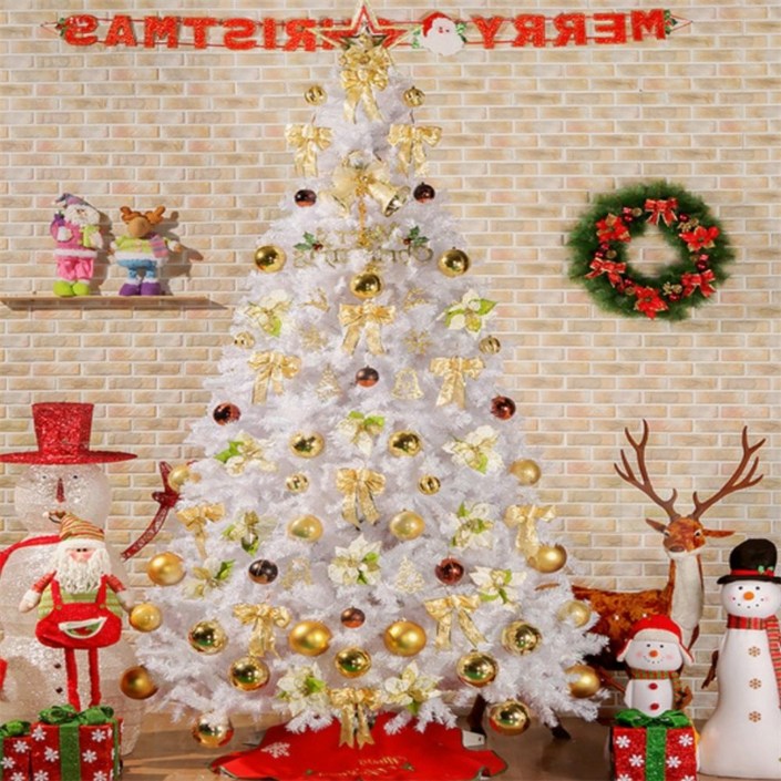 콩킹상점 300cm 골드 화이트 트리 풀세트 크리스마스트리3m