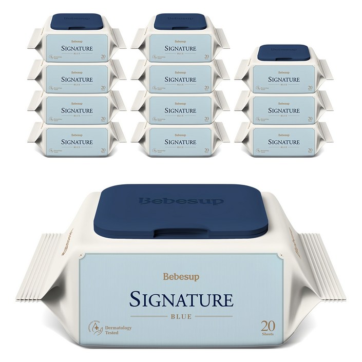 베베숲 시그니처 블루 물티슈 캡형