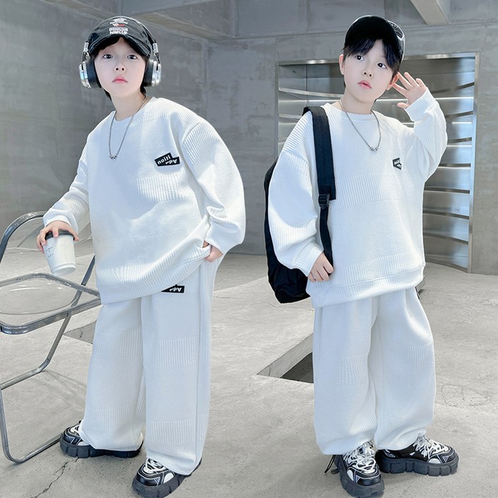 비엔스 남아 봄 가을 초중생 초등생 상하 세트 추리닝 주니어 긴팔 긴바지 상하복 간단 영문 NOISI 세트