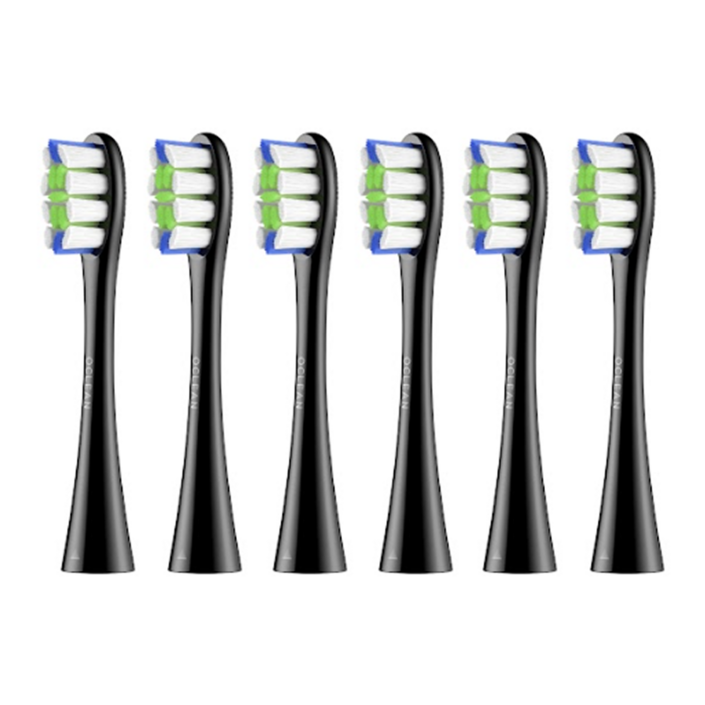 오클린 Oclean 전동칫솔모 리필모 호환모 2pcs 6pcs, 6개, 블랙, 프로페셔널 클린