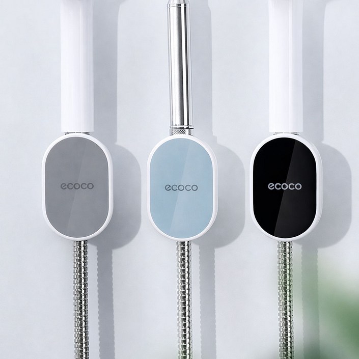 ECOCO 무타공 각도조절 샤워기 거치대, 램덤