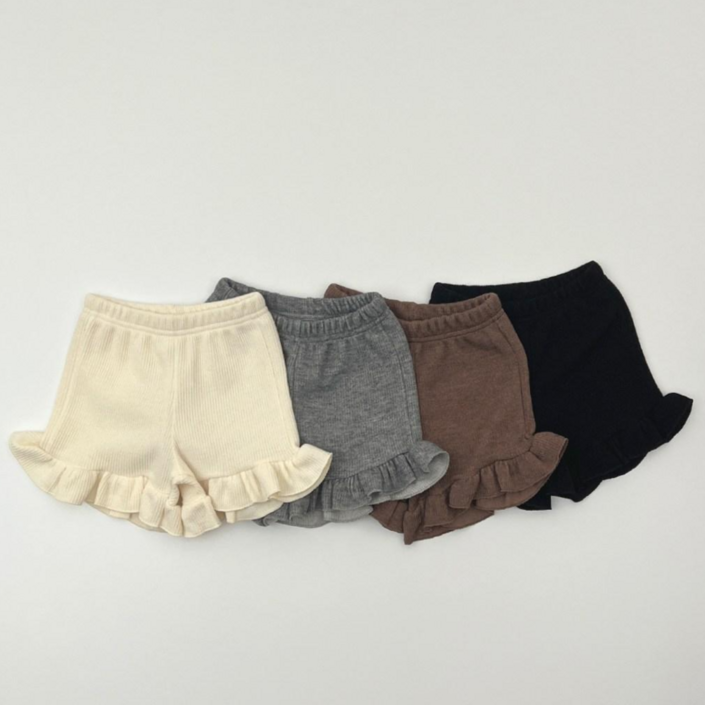 미야네 아동 주니어 니트 프릴 반바지 키즈 간절기 반바지 5호17호