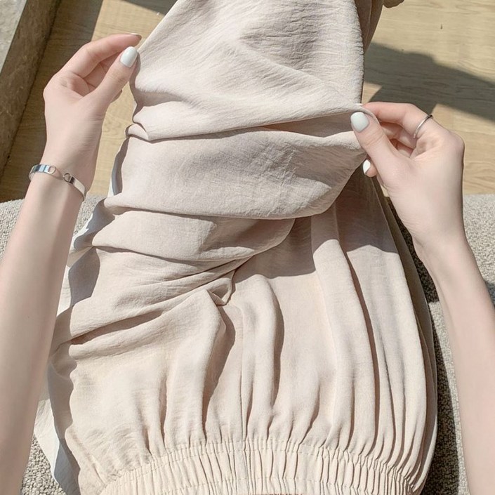 바바 체형커버 살랑살랑 여성 와이드 밴딩 팬츠 냉감소재