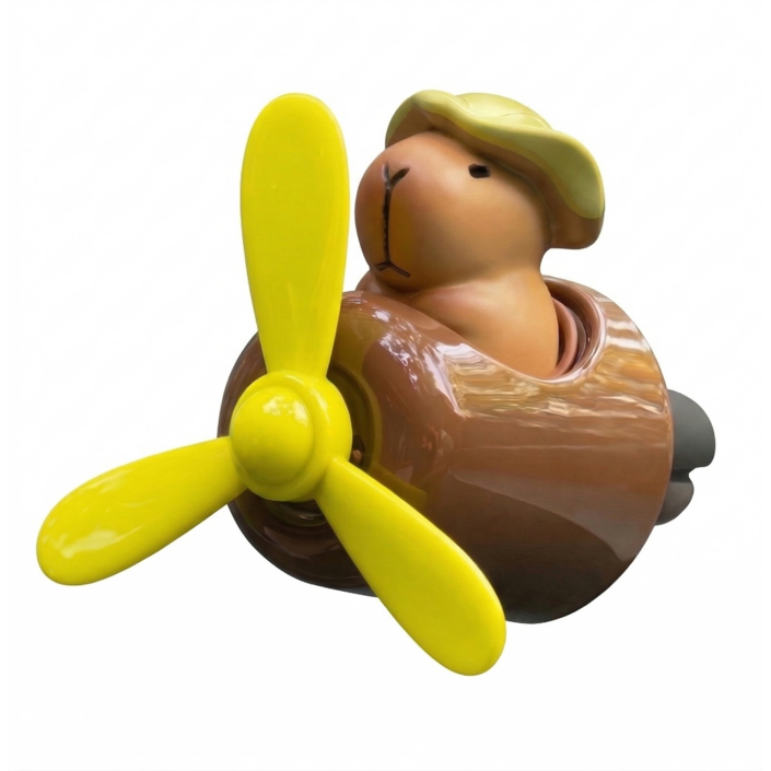 코람데오샵 차량용 송풍구방향제 카피바라 본체리필알약2종 구성품