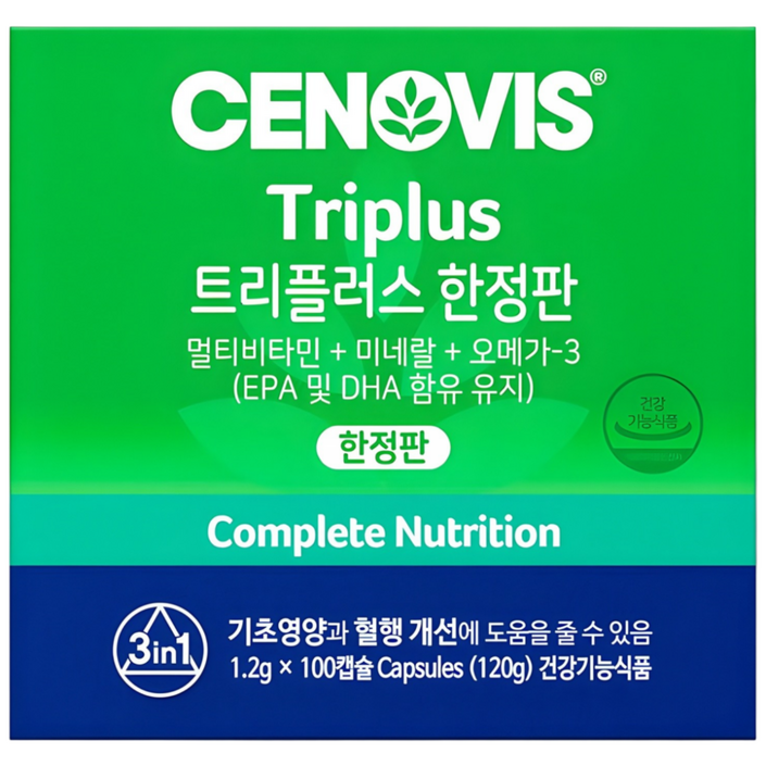 세노비스 트리플러스 3in1 프리미엄 멀티비타민, 100정, 1개