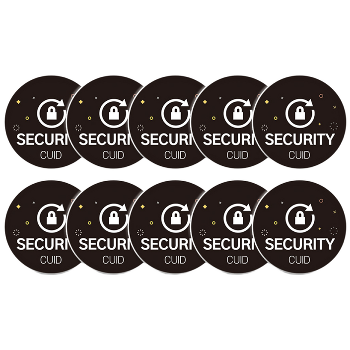 아파트 공동현관 도어락 복사 등록 CUID 스티커 태그 MCT 출입문, 10개, CUID 태그 블랙 No.80P