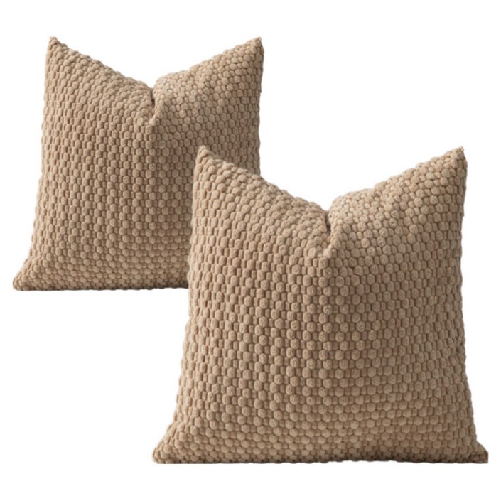 키미블랑 코듀로이 와플모양 심플 쿠션 커버