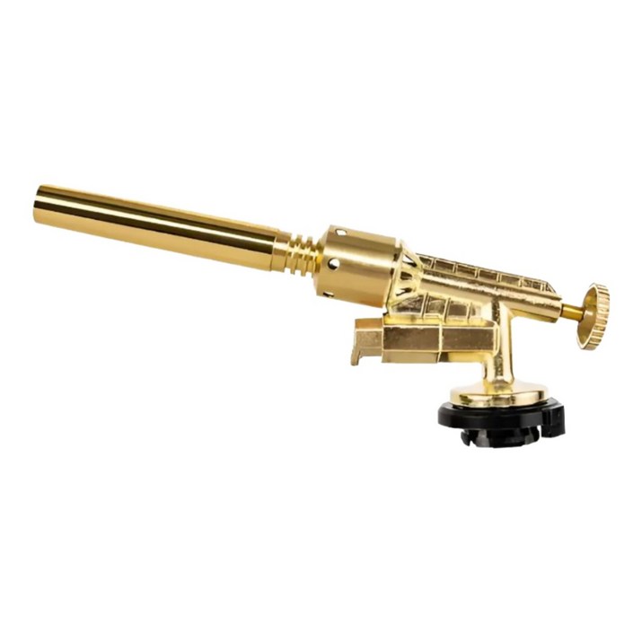 아이티모터스 휴대용 부탄가스 토치 황동 금속 숯불점화토치 17cm, 2개, 골드