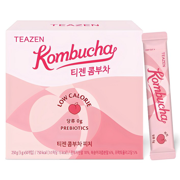 티젠 콤부차 피치, 5g, 50개입, 1세트