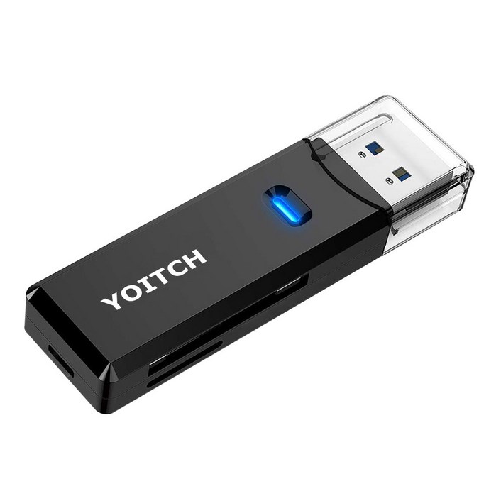 요이치 2in1 USB 2.0 메모리 카드리더기, CTC-CR200, 혼합색상
