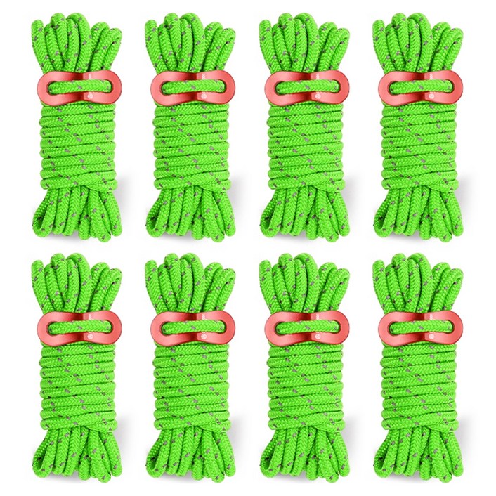 브리즈문 캠핑 스트링 타프 텐트 로프 줄 + 스토퍼 8세트