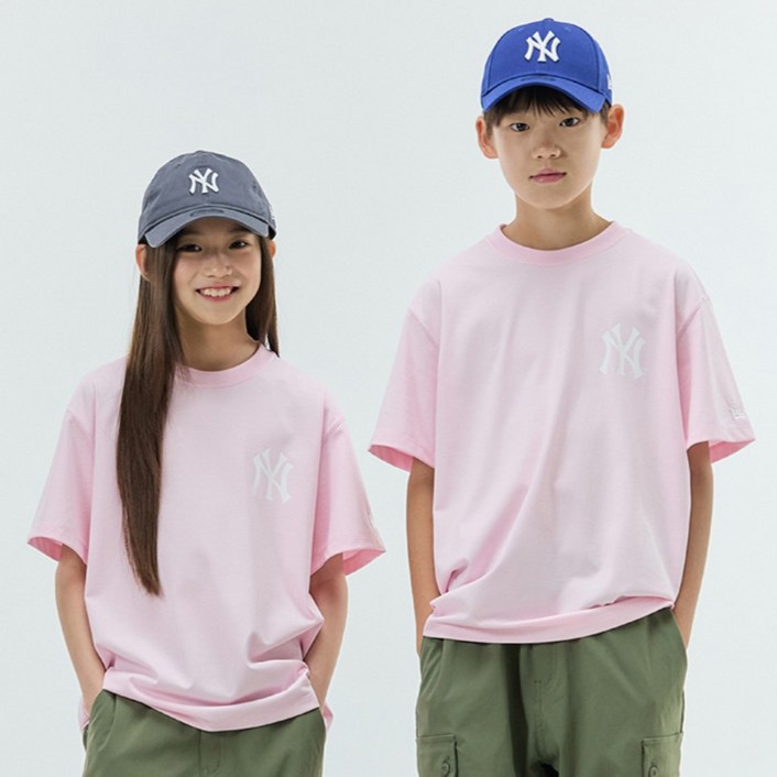 뉴에라 아동용 MLB 베이직 로고 반팔 티셔츠