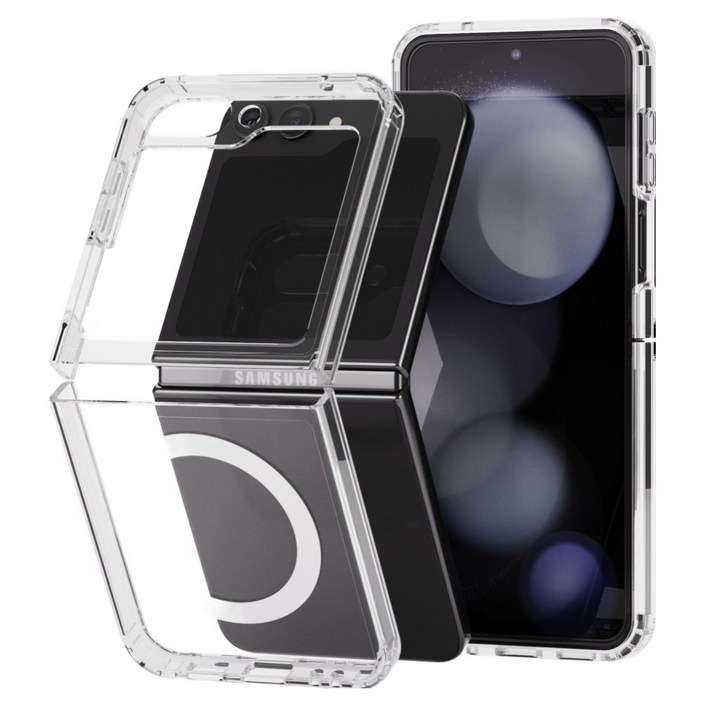 바우아토 투명 마그네틱 맥세이프 호환 변색 방지 휴대폰 케이스