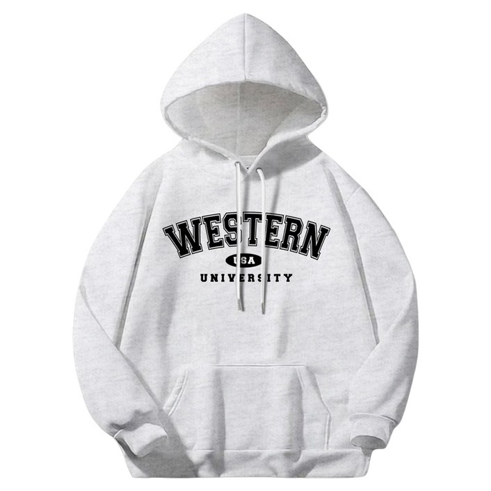 일루소 남녀공용 웨스턴USA 소프트 특양면 후드티