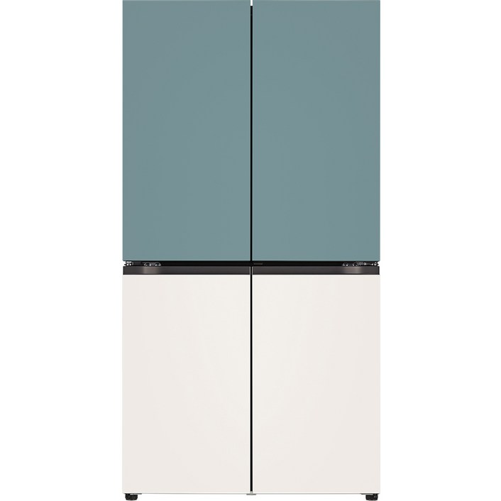 [10% 환급가전] [색상선택형] LG전자 오브제 870L 매직스페이스 메탈 4도어 디오스 냉장고 방문설치