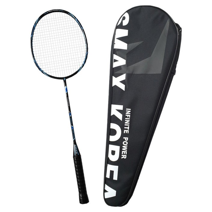 스맥스코리아 풀카본 초경량 배드민턴 라켓 68g, 테세우스 블랙, 1개
