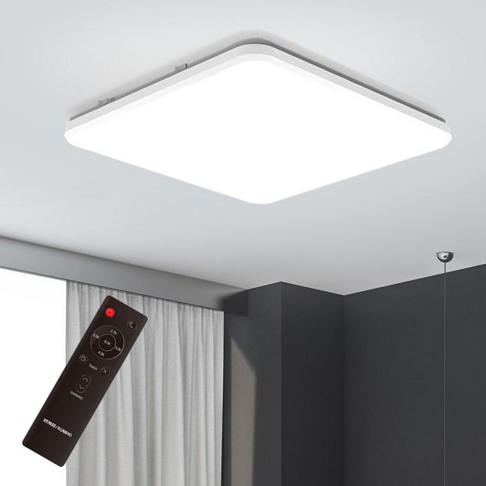 번개표 아크릴 사각 방등 LED50W 리모컨 세트, 화이트 번개표 아크릴 사각 방등 LED50W 리모컨 세트, 화이트