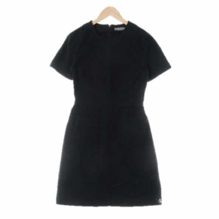 캘빈클라인진 검정색 코튼 하단로고빅포켓반팔원피스 새로빈티지