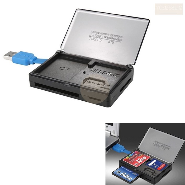 블랙박스 메모리 카드 리더기 수납형 USB 3.0 마이크로 SD 멀티리더기