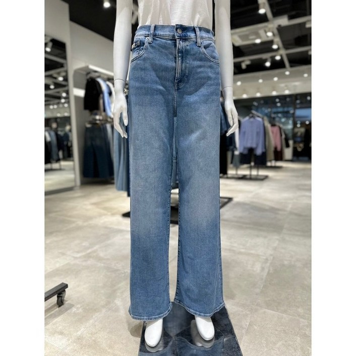 캘빈클라인 진 CALVIN KLEIN JEANS 캘빈클라인진여성 와이드핏 미드블루 에코쿨 데님 팬츠 47AB721-R77 XAO620 TXP691