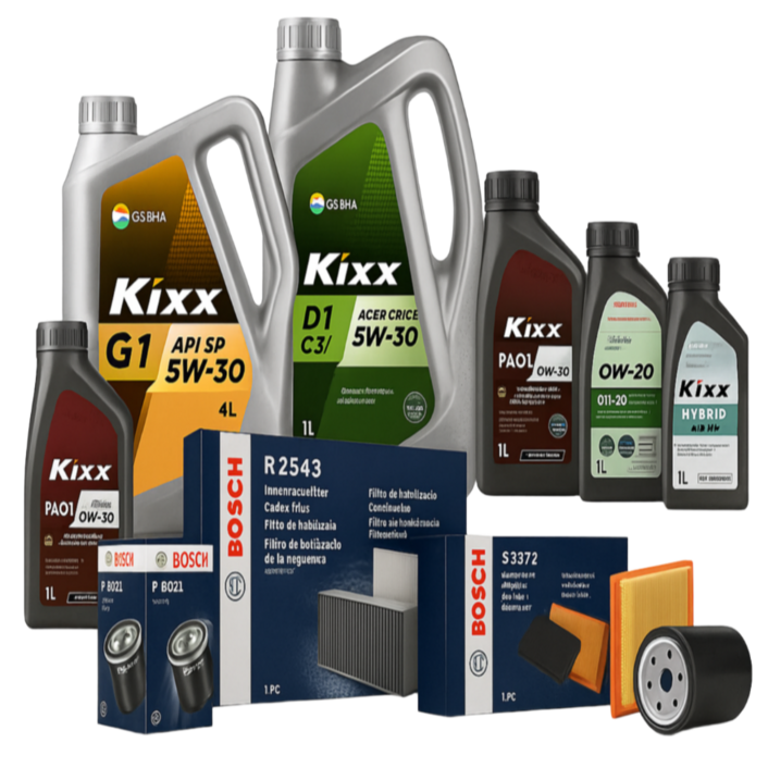 렉스턴 슈퍼 스포츠 더뉴 올뉴 전차종 엔진오일 오일세트 보쉬필터 킥스오일