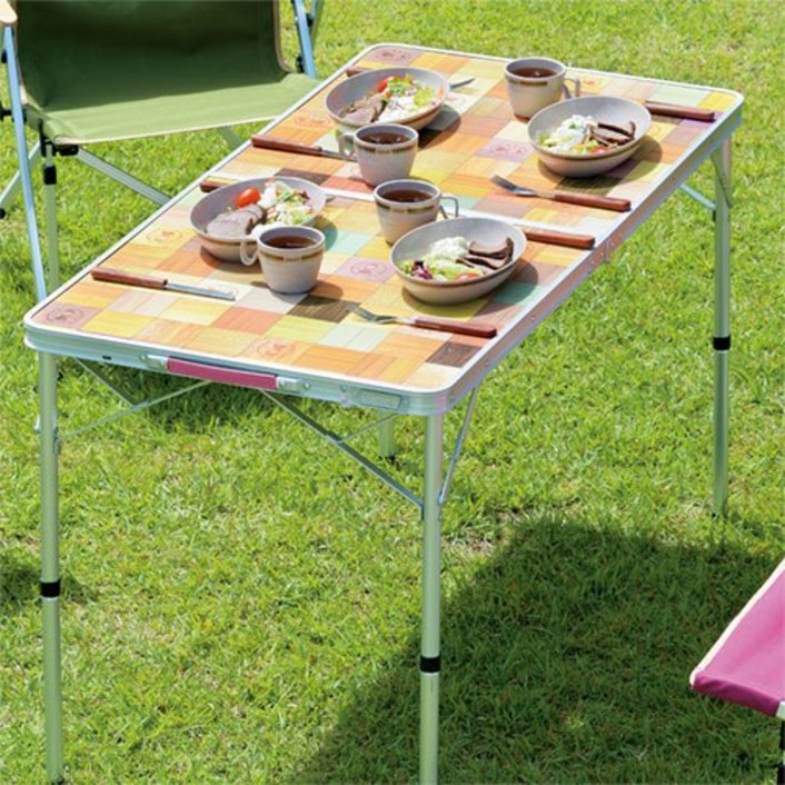 콜맨 캠핑테이블 내추럴모자이크 접이식 2단테이블 120cm (2000026751)