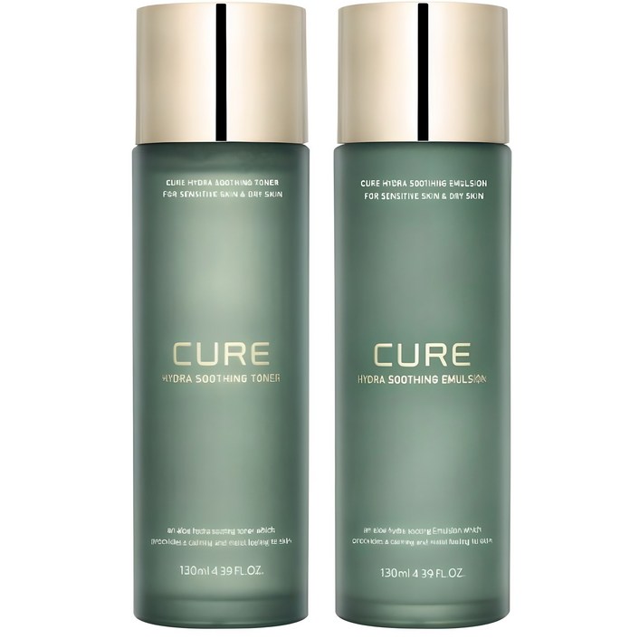 김정문알로에 큐어 하이드라 수딩 에멀젼 130ml 토너 130ml 김정문알로에 큐어 하이드라 수딩 에멀젼 130ml 토너 130ml