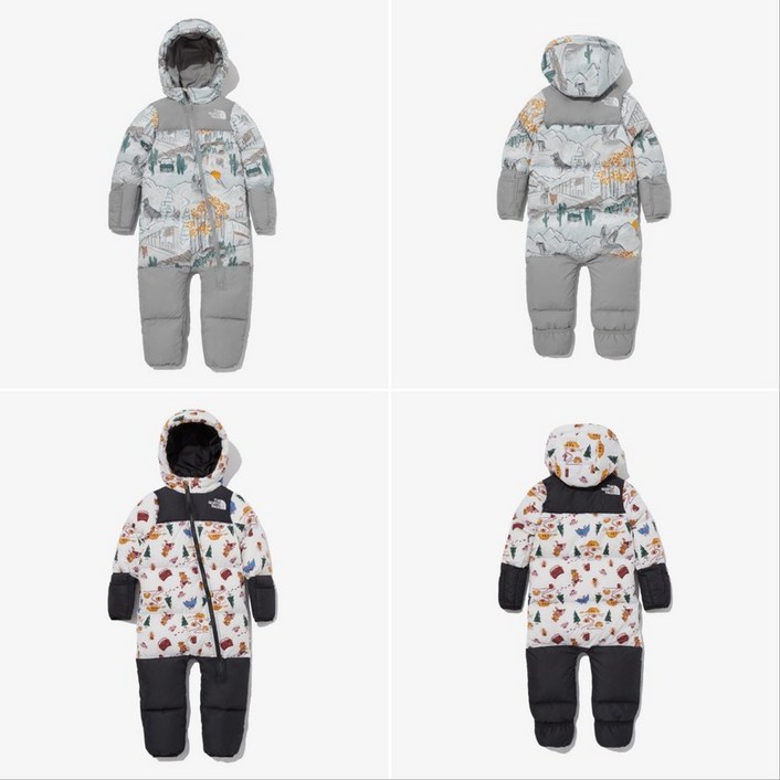 매장정품 노스페이스 NORTHFACE 키즈 NQ1DP93 NORTHFACE키즈 베이비 1996 레트로 눕시 원피스 우주복